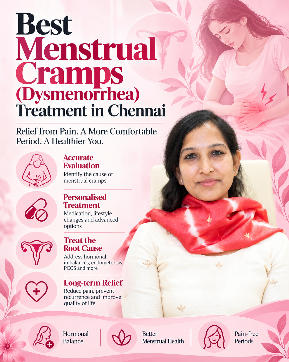 Best menstrual cramps dysmenorrhea treatment in Chennai